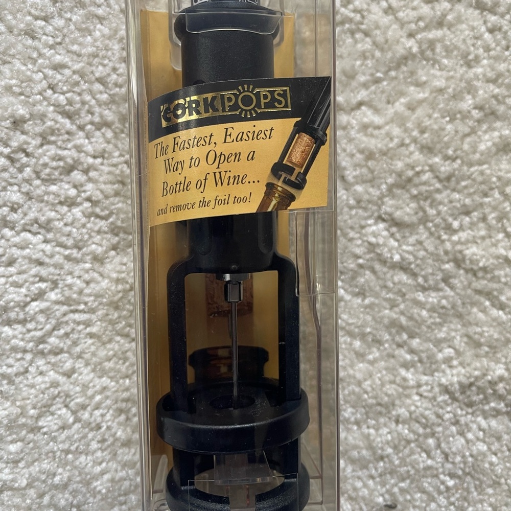 Cork Pops Wine Bottle Opener - Black
